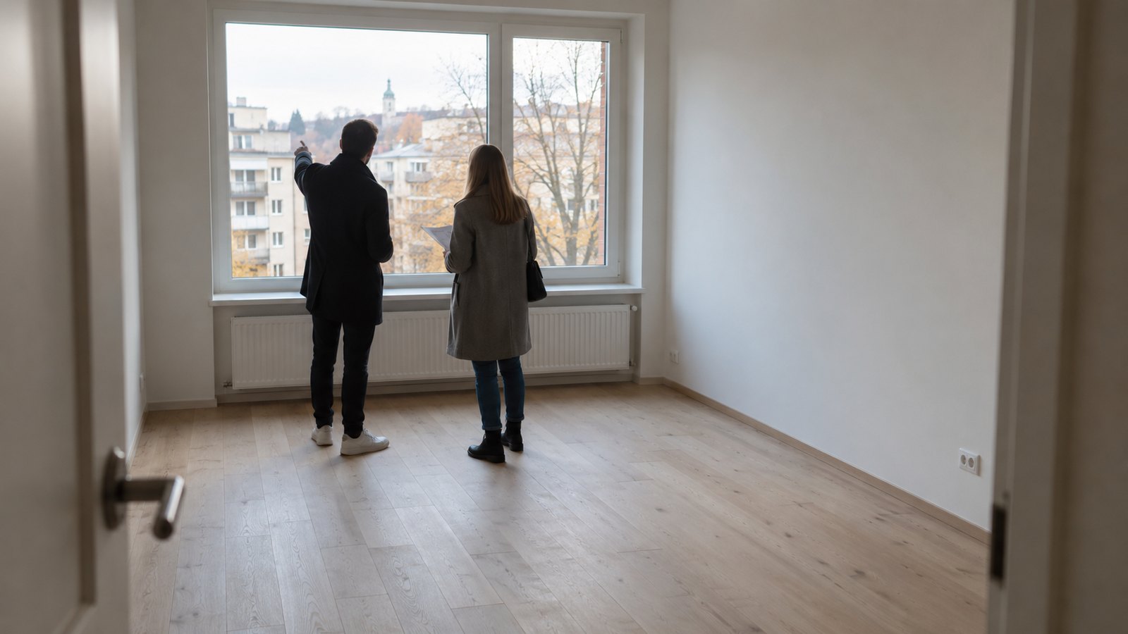 Tuščio buto apžiūra Vilniuje prieš pasirašant pirkimo pardavimo sutartį